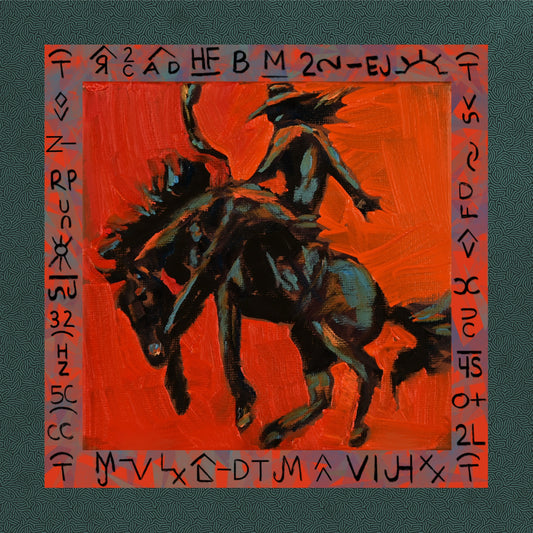 Red and Turquoise Cowgirl Bronc