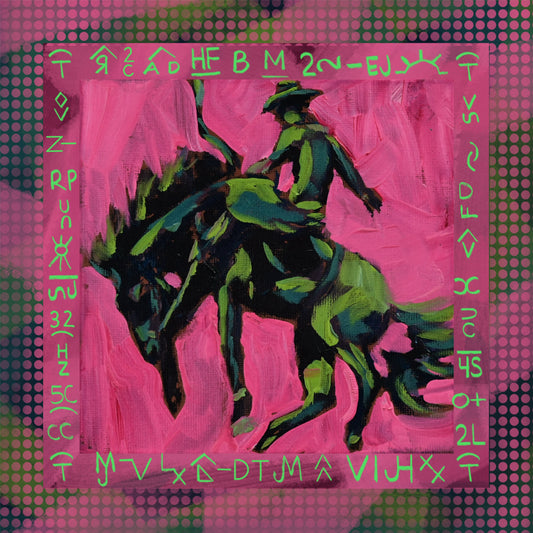 Pink and Green Cowboy Bronc