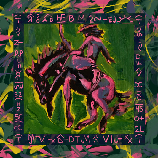 Electric Pink and Green Cowgirl Bronc
