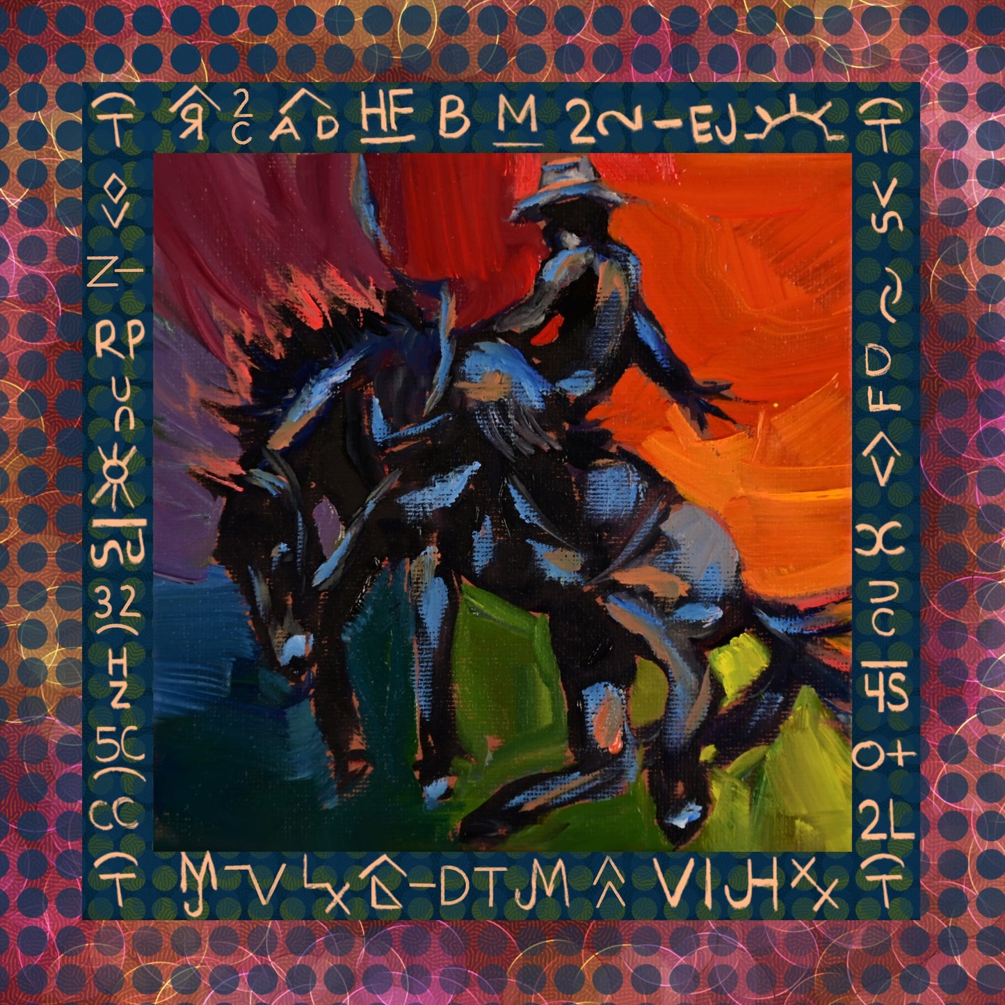 Multi Colour Cowboy Bronc